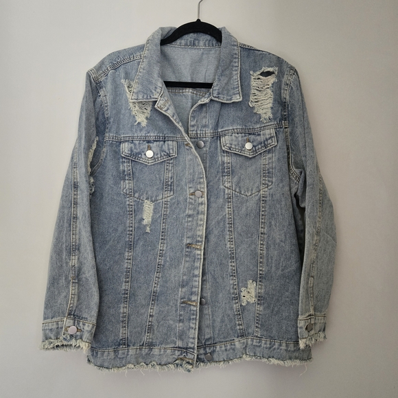 Distressed Denim Jacket - Picture 1 of 5